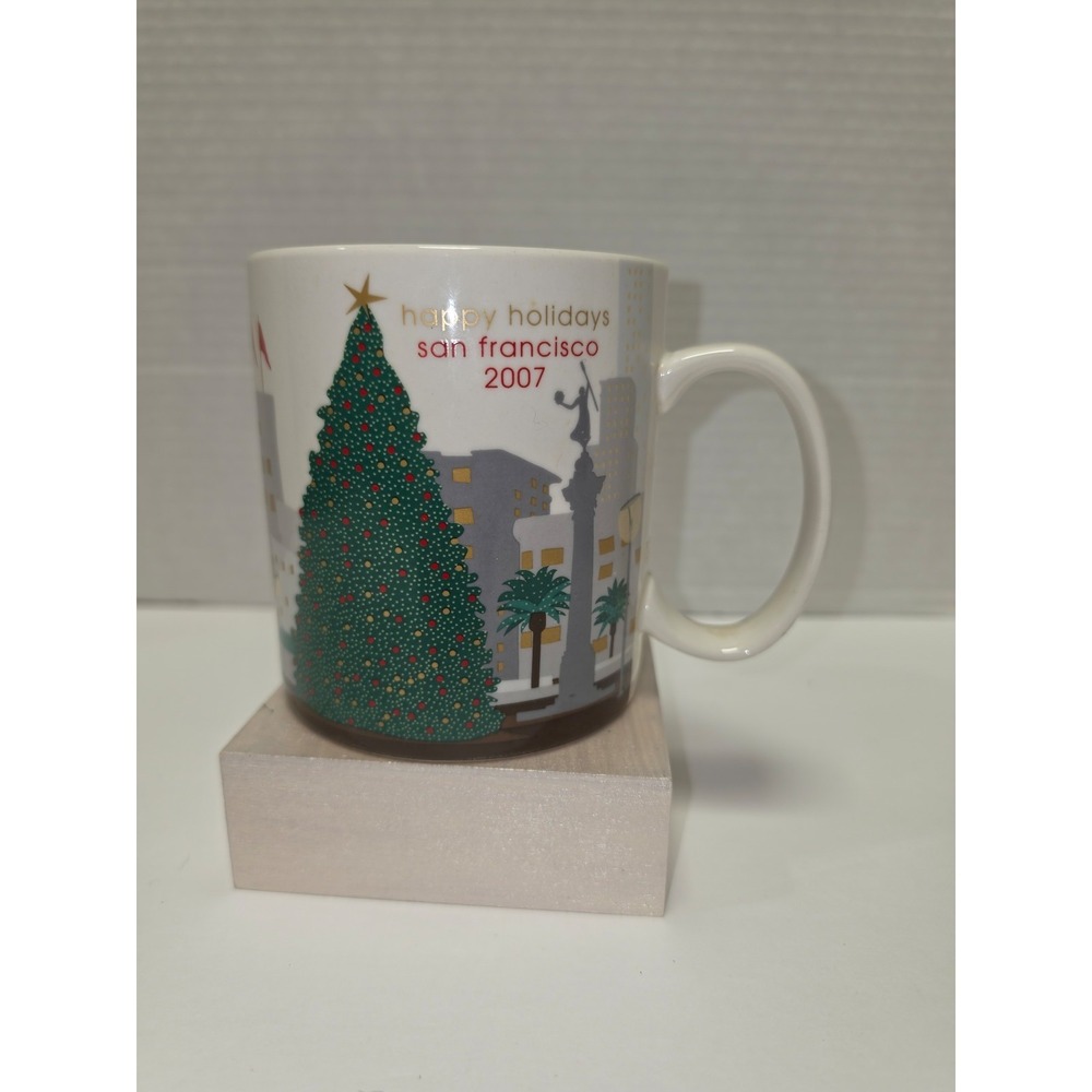 Starbucks San Francisco Union Square 2007 "Happy Holidays" ceramic coffee mug